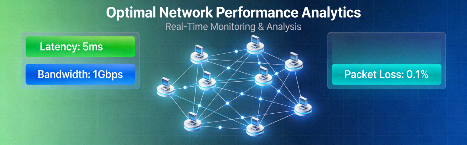 Visualisasi data dan analitik yang menunjukkan performa jaringan optimal